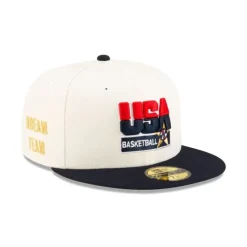 New Dream Team Chrome White AFrame Snapback Hat - KTGCaps - Baseball caps for various teams, purchased online at a discount Caps