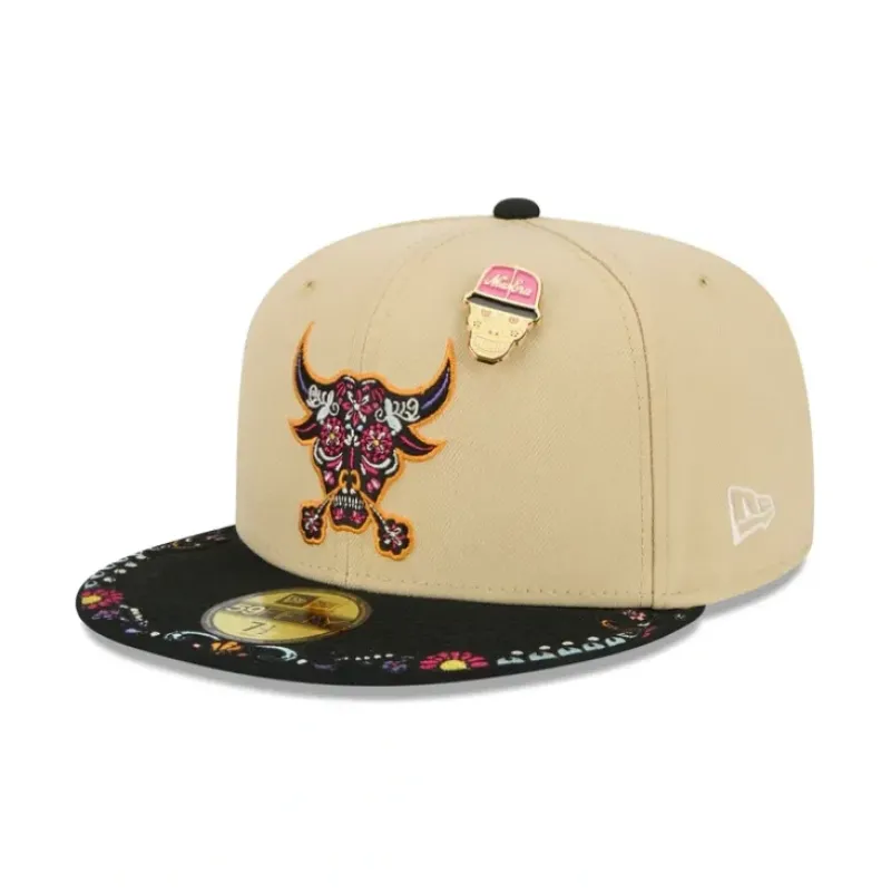 Sale Durham Bulls Skull Pin 59FIFTY Fitted Hat - KTGCaps - Baseball caps for various teams, purchased online at a discount Caps
