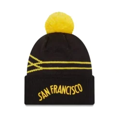 Clearance Golden State Warriors 2023 City Edition Pom Knit Hat - KTGCaps - Baseball caps for various teams, purchased online at a discount Caps
