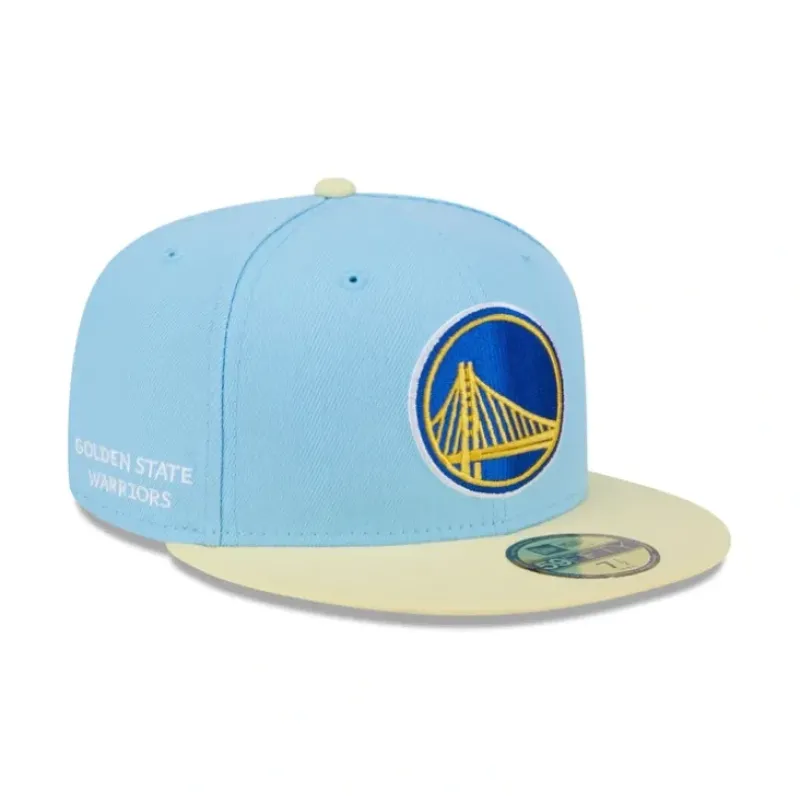 Best Golden State Warriors Doscientos Blue 59FIFTY Fitted Hat - KTGCaps - Baseball caps for various teams, purchased online at a discount Caps