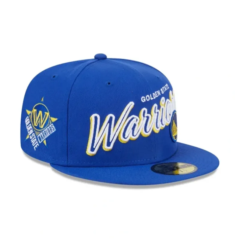 Best Sale Golden State Warriors Script Sided 59FIFTY Fitted Hat - KTGCaps - Baseball caps for various teams, purchased online at a discount Caps
