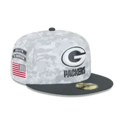Clearance Green Bay Packers 2024 Salute to Service 59FIFTY Fitted Hat - KTGCaps - Baseball caps for various teams, purchased online at a discount Caps
