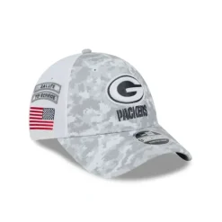 Fashion Green Bay Packers 2024 Salute to Service 9FORTY StretchSnap Hat - KTGCaps - Baseball caps for various teams, purchased online at a discount Caps