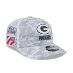Shop Green Bay Packers 2024 Salute to Service 9SEVENTY Trucker Hat - KTGCaps - Baseball caps for various teams, purchased online at a discount Caps