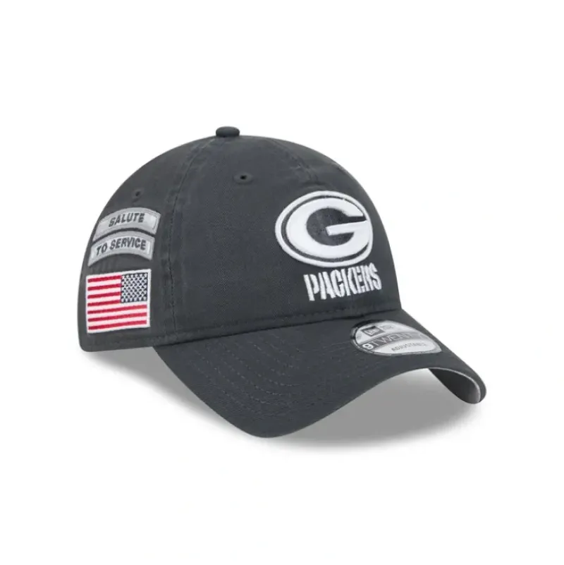Best Sale Green Bay Packers 2024 Salute to Service 9TWENTY Adjustable Hat - KTGCaps - Baseball caps for various teams, purchased online at a discount Caps
