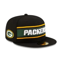 New Green Bay Packers 2024 Sideline Black 59FIFTY Fitted Hat - KTGCaps - Baseball caps for various teams, purchased online at a discount Caps