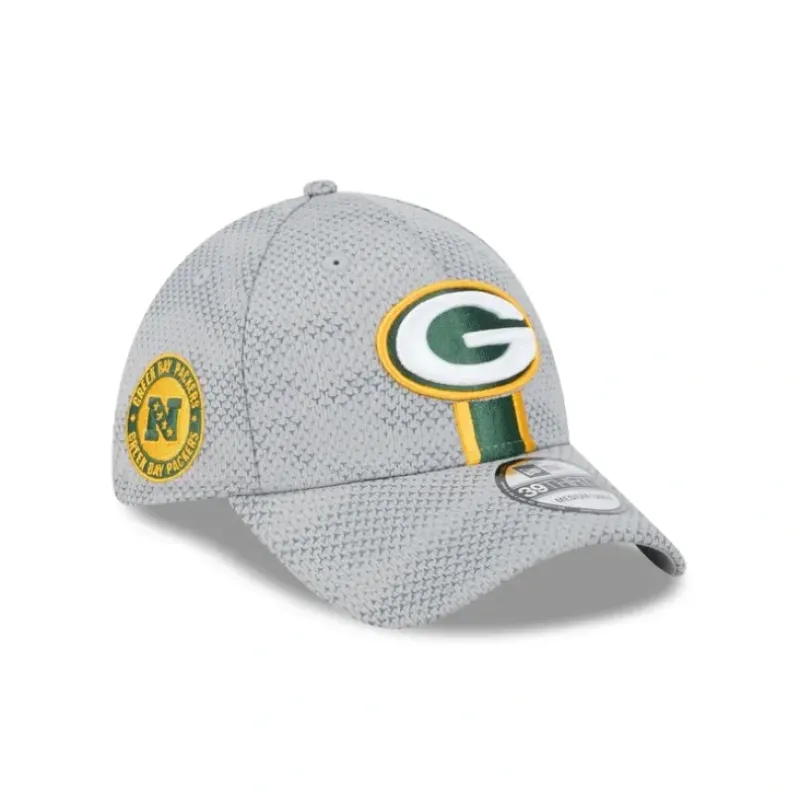 New Green Bay Packers 2024 Sideline Gray 39THIRTY Stretch Fit Hat - KTGCaps - Baseball caps for various teams, purchased online at a discount Caps