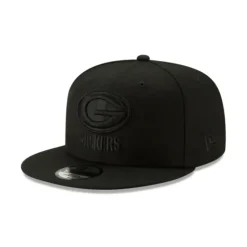 Best Green Bay Packers Basic Black On Black 9FIFTY Snapback Hat - KTGCaps - Baseball caps for various teams, purchased online at a discount Caps