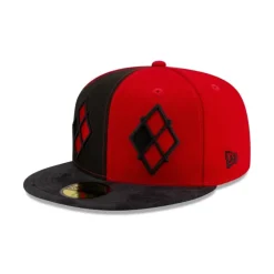 Online Harley Quinn Split 59FIFTY Fitted Hat - KTGCaps - Baseball caps for various teams, purchased online at a discount Caps