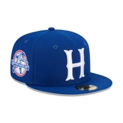 New Hartford Yard Goats Theme Night Blue 59FIFTY Fitted Hat - KTGCaps - Baseball caps for various teams, purchased online at a discount Caps