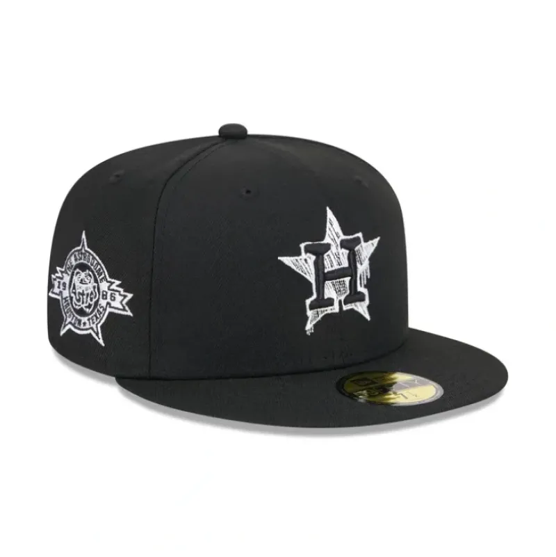 Flash Sale Houston Astros Hi Vis Doodle 59FIFTY Fitted Hat - KTGCaps - Baseball caps for various teams, purchased online at a discount Caps