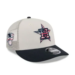 Discount Houston Astros Independence Day 2024 Low Profile 9FIFTY Trucker Hat - KTGCaps - Baseball caps for various teams, purchased online at a discount Caps