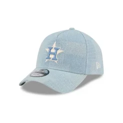 Cheap Houston Astros Logo Essentials Denim 9FORTY AFrame Snapback Hat - KTGCaps - Baseball caps for various teams, purchased online at a discount Caps