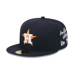 Shop Houston Astros Team Verbiage 59FIFTY Fitted Hat - KTGCaps - Baseball caps for various teams, purchased online at a discount Caps