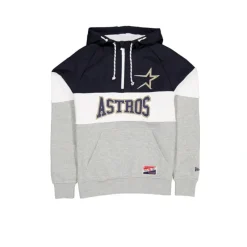 Clearance Houston Astros Throwback Color Block Hoodie - KTGCaps - Baseball caps for various teams, purchased online at a discount Caps
