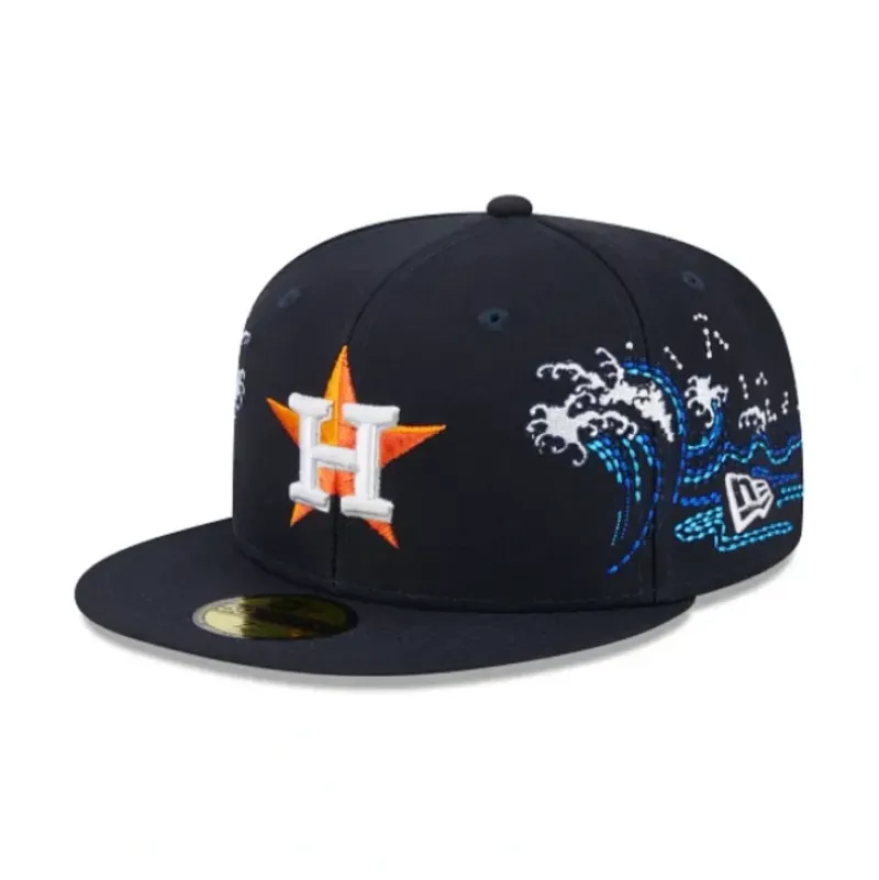 Cheap Houston Astros Tonal Wave 59FIFTY Fitted Hat - KTGCaps - Baseball caps for various teams, purchased online at a discount Caps