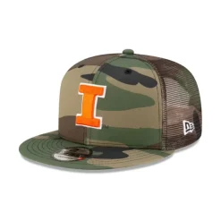 Discount Illinois Fighting Illini Camo 9FIFTY Trucker Hat - KTGCaps - Baseball caps for various teams, purchased online at a discount Caps