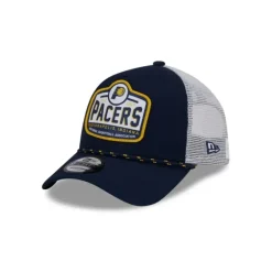 Clearance Indiana Pacers 2024 Rally Drive 9FORTY AFrame Trucker Hat - KTGCaps - Baseball caps for various teams, purchased online at a discount Caps