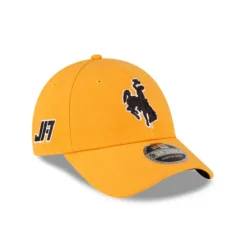 Fashion JA17 Wyoming Cowboys Gold 9FORTY Snapback Hat - KTGCaps - Baseball caps for various teams, purchased online at a discount Caps
