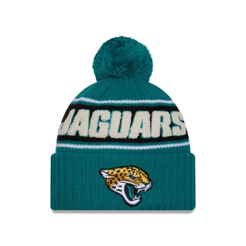 New Jacksonville Jaguars 2024 Cold Weather Sport Pom Knit Hat - KTGCaps - Baseball caps for various teams, purchased online at a discount Caps
