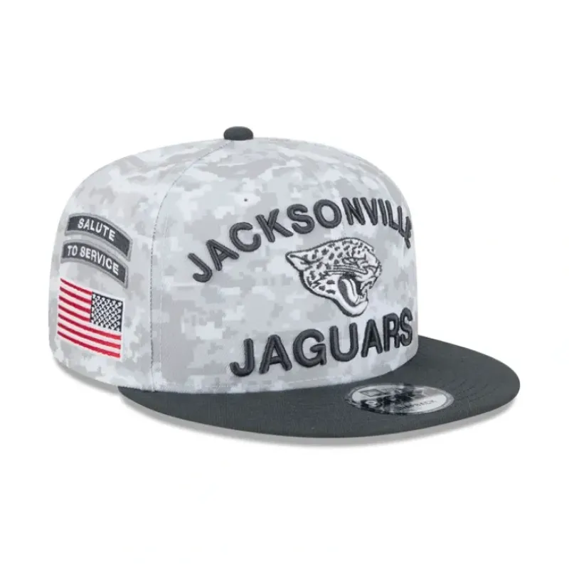 Sale Jacksonville Jaguars 2024 Salute to Service 9FIFTY Snapback Hat - KTGCaps - Baseball caps for various teams, purchased online at a discount Caps