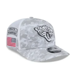 Flash Sale Jacksonville Jaguars 2024 Salute to Service 9SEVENTY Trucker Hat - KTGCaps - Baseball caps for various teams, purchased online at a discount Caps