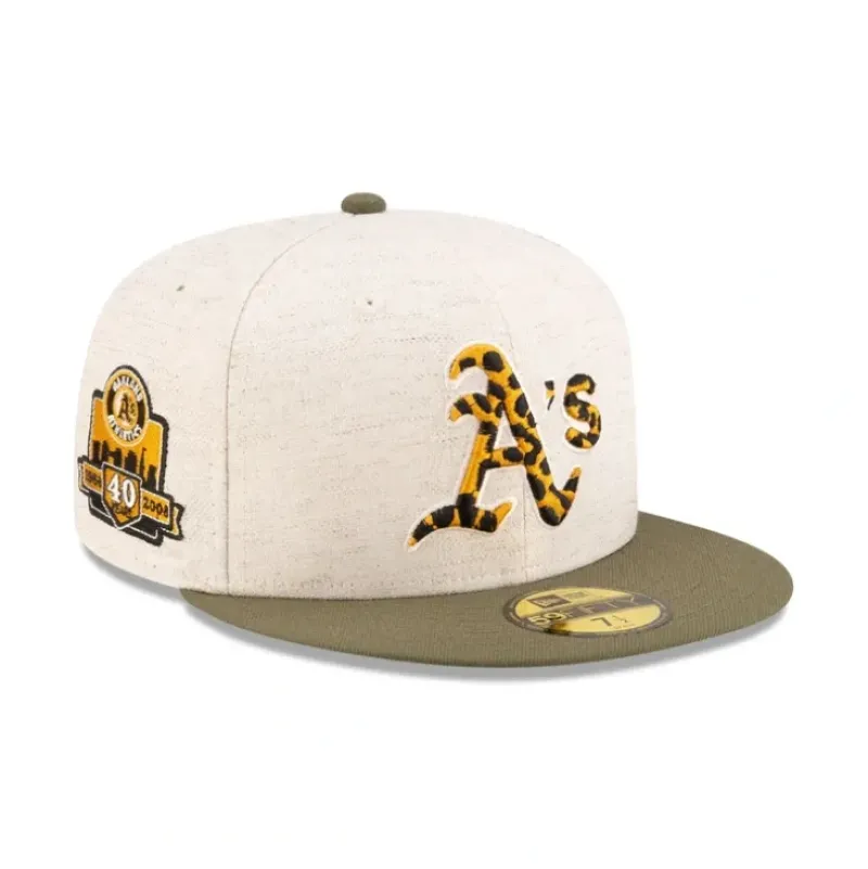 Discount Just Caps Animal Fill Oakland Athletics 59FIFTY Fitted Hat - KTGCaps - Baseball caps for various teams, purchased online at a discount Caps