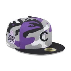 Outlet Just Caps Color Camo Chicago Cubs 59FIFTY Fitted Hat - KTGCaps - Baseball caps for various teams, purchased online at a discount Caps