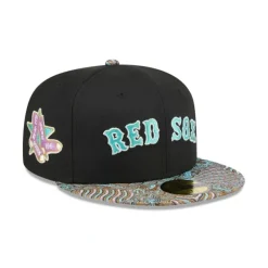 Hot Just Caps Jacquard Visor Boston Red Sox 59FIFTY Fitted Hat - KTGCaps - Baseball caps for various teams, purchased online at a discount Caps