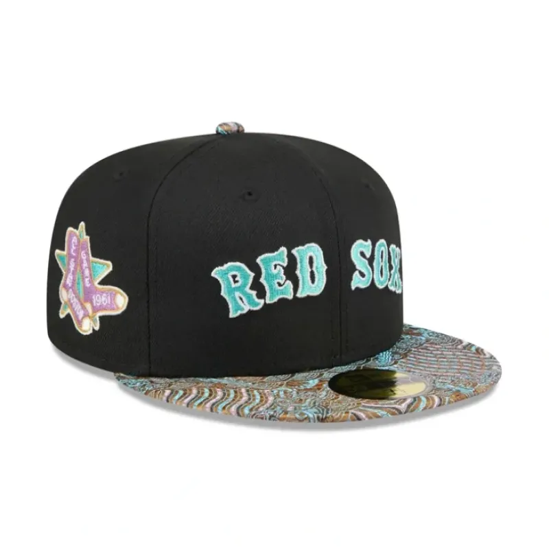 Hot Just Caps Jacquard Visor Boston Red Sox 59FIFTY Fitted Hat - KTGCaps - Baseball caps for various teams, purchased online at a discount Caps