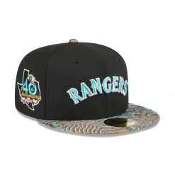 Discount Just Caps Jacquard Visor Texas Rangers 59FIFTY Fitted Hat - KTGCaps - Baseball caps for various teams, purchased online at a discount Caps