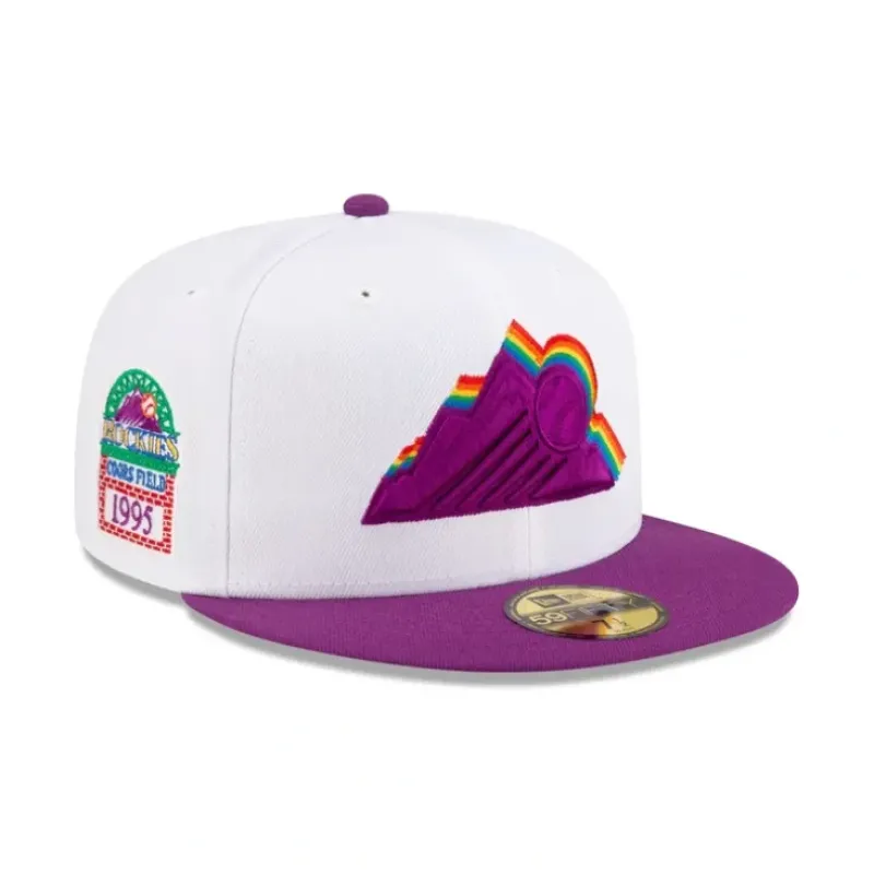 Outlet Just Caps Kaleidoscope Colorado Rockies 59FIFTY Fitted Hat - KTGCaps - Baseball caps for various teams, purchased online at a discount Caps