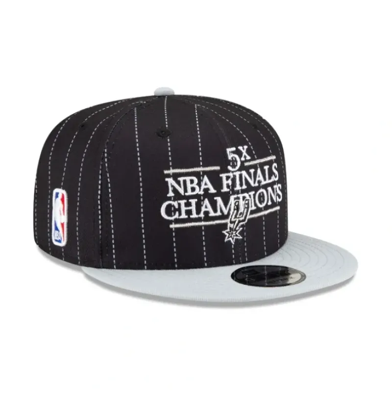 Store Just Caps NBA Champion Pinstripe San Antonio Spurs 9FIFTY Snapback Hat - KTGCaps - Baseball caps for various teams, purchased online at a discount Caps
