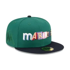 Online Just Caps Note Pack Miami Marlins 59FIFTY Fitted Hat - KTGCaps - Baseball caps for various teams, purchased online at a discount Caps