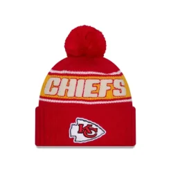 New Kansas City Chiefs 2024 Cold Weather Kids Pom Knit Hat - KTGCaps - Baseball caps for various teams, purchased online at a discount Caps