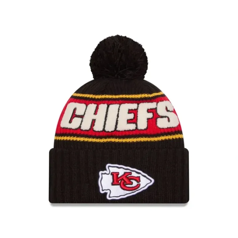 Cheap Kansas City Chiefs 2024 Cold Weather Black Pom Knit Hat - KTGCaps - Baseball caps for various teams, purchased online at a discount Caps