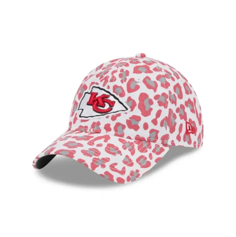 Online Kansas City Chiefs Active Animal Print Womens 9TWENTY Adjustable Hat - KTGCaps - Baseball caps for various teams, purchased online at a discount Caps