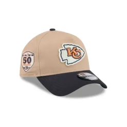 Discount Kansas City Chiefs Beige Khaki 9FORTY AFrame Snapback Hat - KTGCaps - Baseball caps for various teams, purchased online at a discount Caps
