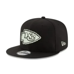 Sale Kansas City Chiefs Black and White 9FIFTY Snapback Hat - KTGCaps - Baseball caps for various teams, purchased online at a discount Caps