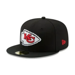 Hot Kansas City Chiefs Black 59FIFTY Fitted Hat - KTGCaps - Baseball caps for various teams, purchased online at a discount Caps