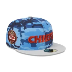 Cheap Kansas City Chiefs Blue Camo 59FIFTY Fitted Hat - KTGCaps - Baseball caps for various teams, purchased online at a discount Caps