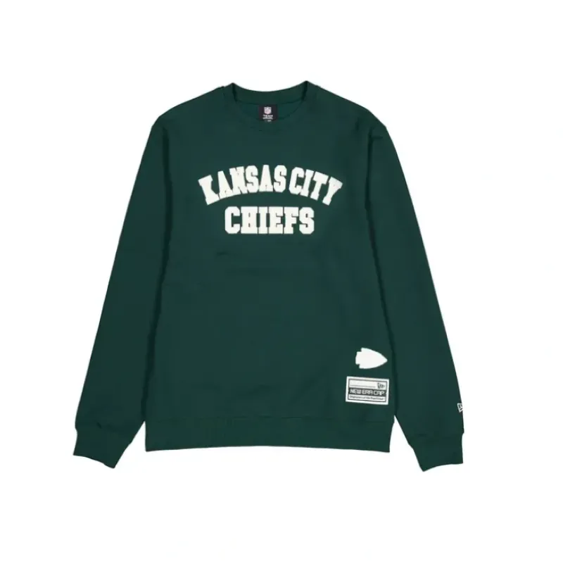 New Kansas City Chiefs Dark Green Logo Select Crewneck - KTGCaps - Baseball caps for various teams, purchased online at a discount Caps