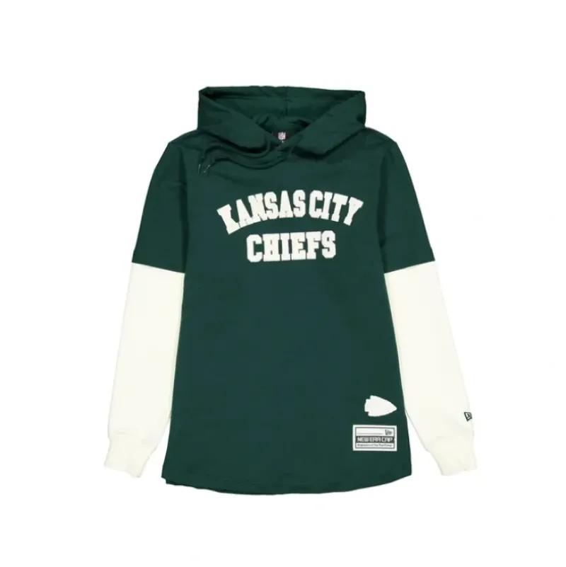 New Kansas City Chiefs Dark Green Logo Select Hooded TShirt - KTGCaps - Baseball caps for various teams, purchased online at a discount Caps