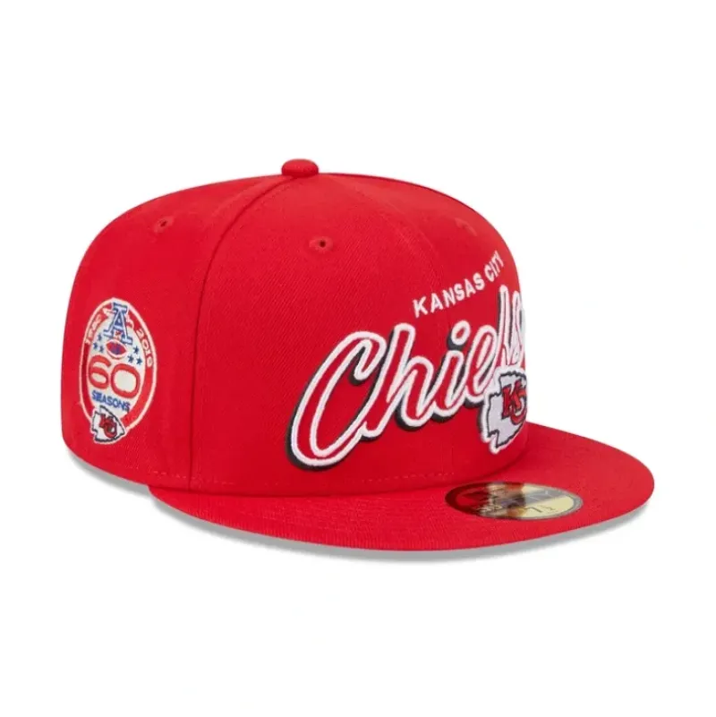 Fashion Kansas City Chiefs Script Sided 59FIFTY Fitted Hat - KTGCaps - Baseball caps for various teams, purchased online at a discount Caps