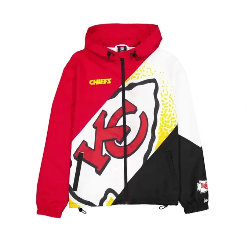 New Kansas City Chiefs Sport Classics Color Block Windbreaker - KTGCaps - Baseball caps for various teams, purchased online at a discount Caps