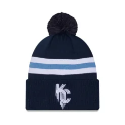 Outlet Kansas City Royals City Connect Pom Knit Hat - KTGCaps - Baseball caps for various teams, purchased online at a discount Caps