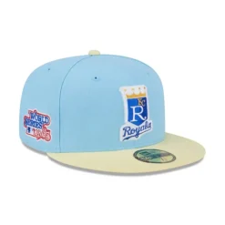 Best Kansas City Royals Doscientos Blue 59FIFTY Fitted Hat - KTGCaps - Baseball caps for various teams, purchased online at a discount Caps