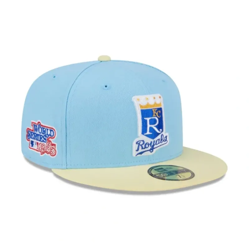 Best Kansas City Royals Doscientos Blue 59FIFTY Fitted Hat - KTGCaps - Baseball caps for various teams, purchased online at a discount Caps