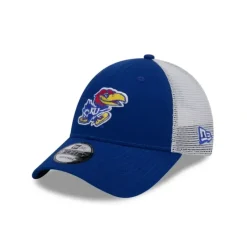Sale Kansas Jayhawks Blue 9FORTY Trucker Hat - KTGCaps - Baseball caps for various teams, purchased online at a discount Caps