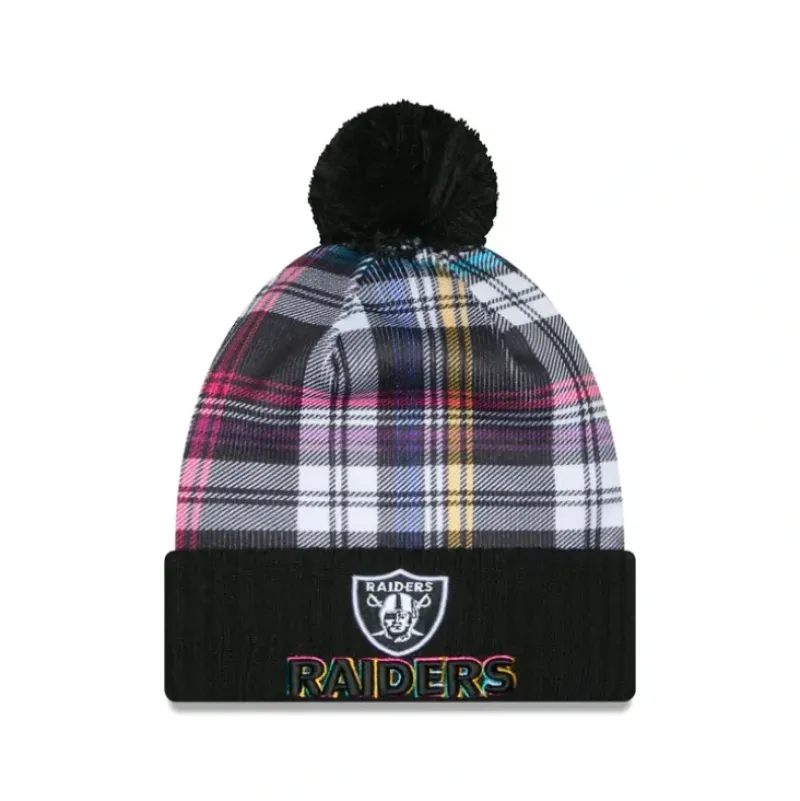 Outlet Las Vegas Raiders 2024 Crucial Catch Sport Pom Knit Hat - KTGCaps - Baseball caps for various teams, purchased online at a discount Caps